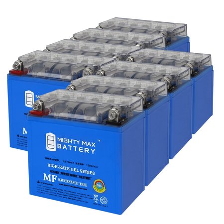 YB9A-A 12V 9AH GEL Replacement Battery compatible with AGM Exide 9A-A - 8PK -  MIGHTY MAX BATTERY, MAX4001279